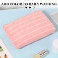 thumbnail image 4 of Dznils 100% Cotton Striped Hand Towels for Bathroom, Ultra Soft Absorbent, 13" x 30", Pink, 2 Count, 4 of 12