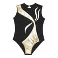 thumbnail image 5 of inhzoy Kids Girls Sleeveless Shiny Rhinestones Gymnastics Ballet Dance Leotard Unitard Black 10, 5 of 7