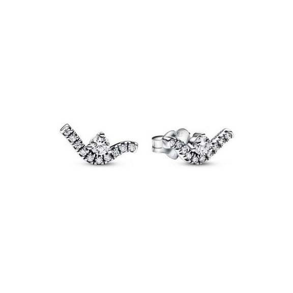 SPARKLING WAVE STUD EARRINGS