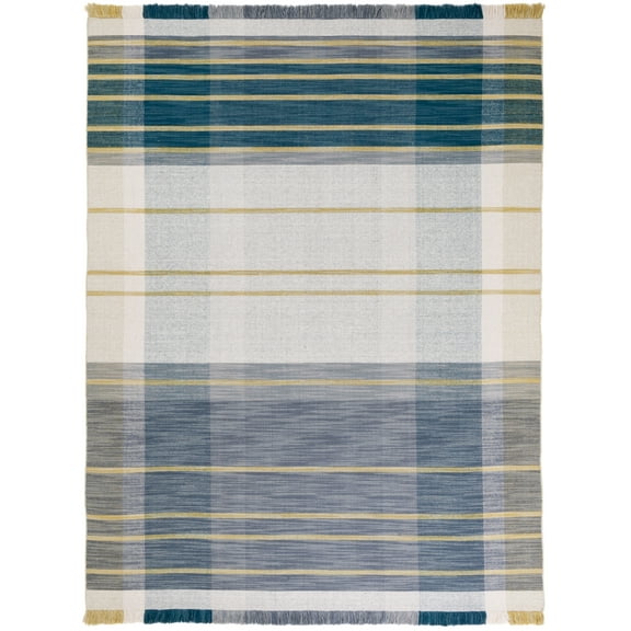 SAFAVIEH Striped Kilim Payton Striped Area Rug, Beige/Teal, 8' x 10'