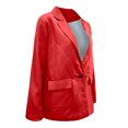 thumbnail image 5 of Lilgiuy Women Casual Long Sleeve Solid Turndown Collar Buttons Coat(Red,16) Winter Dresses for 2022, 5 of 5