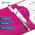 thumbnail image 2 of Davis Group Premium Economy, Round Ring, Binder, 6 Pack (Pink, 1.5"), 2 of 8
