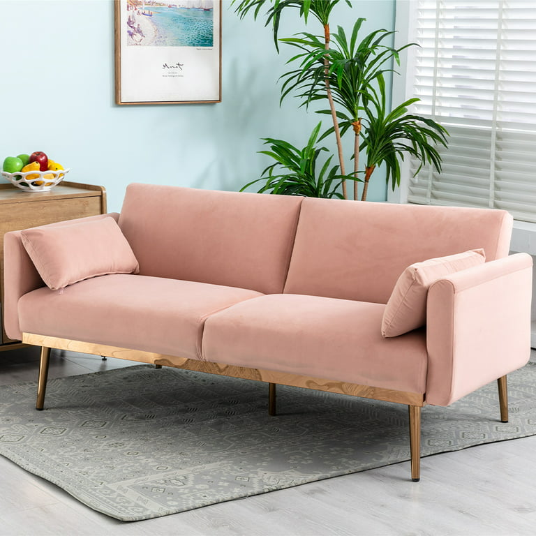 Light Pink Futon Couch Kamida