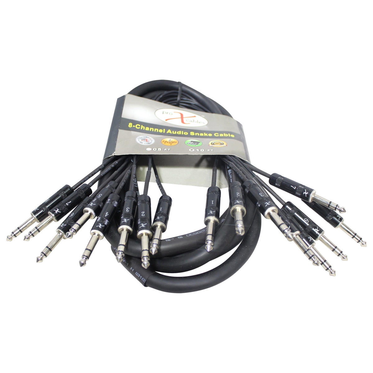 ProX XC-8TRS10 10' 8-Channel TRS-M to TRS-M Balanced Audio Snake Cable