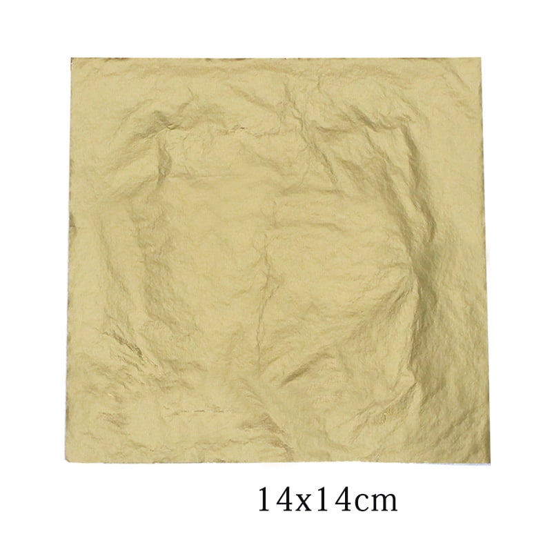 100X Gold DIY Foil Leaf Paper Food Cake Decor Edible Gilding Craft