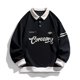 thumbnail image 2 of Sudadera de gran tamaño con solapa de colores contrastantes para hombre, ropa de calle de Hip Hop, uniforme de béisbol Harajuku, Sudadera con capucha, Primavera, 2 of 5