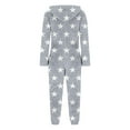 thumbnail image 5 of Xdegoge Womens Onesies Pajamas Hooded Long Sleeve Cozy One Piece Star Print Winter Zip Up Sleepwear Romper Lounge Fleece Jumpsuits Cute Y2K Fashion Pjs Outfits, 5 of 5