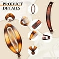 thumbnail image 6 of 12 Pieces Banana Hair Clips Classic Clincher Combs Large Double Comb Fishtail Hair Clip Banana Ponytail Holder Clip for Women, 6 of 6