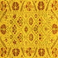 thumbnail image 1 of Ahgly Company Indoor Square Abstract Yellow Modern Area Rugs, 7' Square, 1 of 4