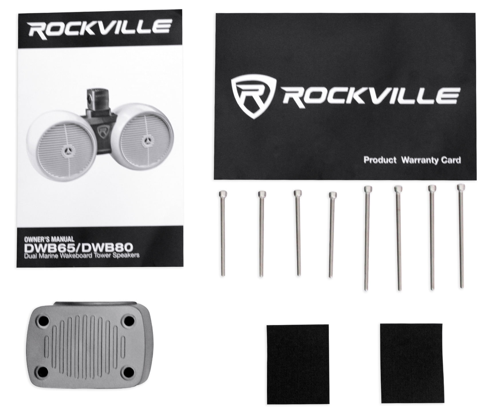 Rockville DWB65W Dual 6.5/" 600w Tower Speaker For Polaris RZR//Jeep//ATV//UTV//Cart