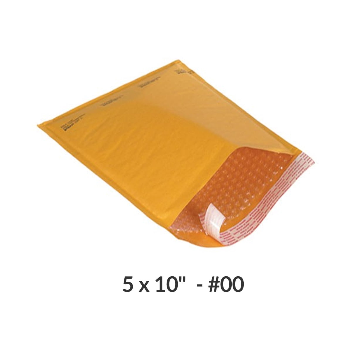 Uboxes Kraft Bubble Mailers, #00 (5 x 10 in), Peel & Seal, 20-Count