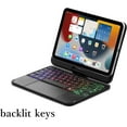 thumbnail image 4 of iPad Mini 6 Magnetic Case with Keyboard 8.3 inch 6th Generation 360 Rotatable Touchpad Backlit Keyboard Slim Protective Cover Folio Trackpad Backlight Wireless Keyboard, 4 of 7