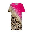 thumbnail image 5 of Robes pour Femmes 2024 Été Robe Oversize pour Col en V Décontractée Robes d'Été Poche Genou Manches Courtes avec Poches Rabais de 50 % Liquidation!, 5 of 5