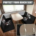 thumbnail image 2 of XYZCANDO Skeleton Rose RV Dinette Cushions RV Accessories Universal Bench Cushion Stretchable Furniture Covers Comfortable Cushion Covers 2 Couch Sofa Slipcovers for Loveseat Black, 2 of 7