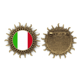 thumbnail image 1 of Italy national flag Europa país Pin de gancho de metal vintage con forma de sol Unbranded M, 1 of 3