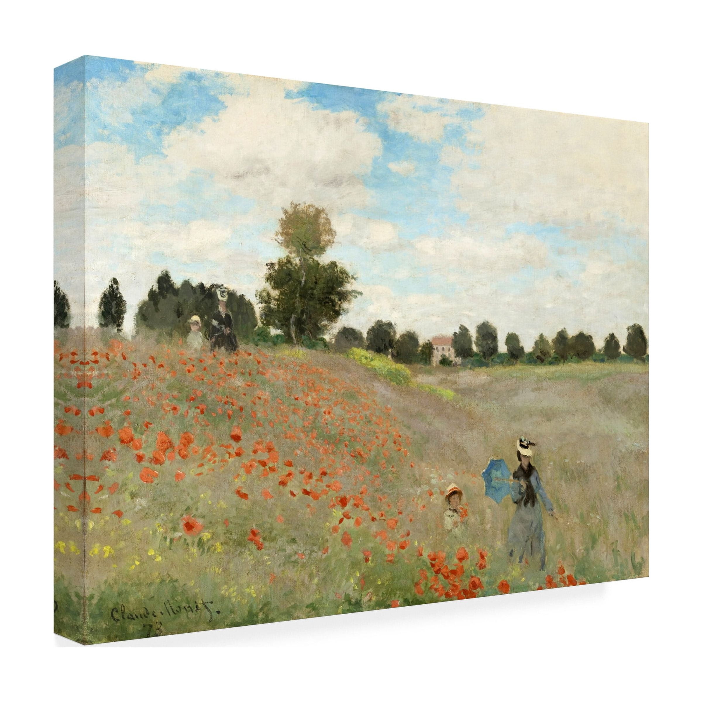 Claude Monet 'Wild Poppies Near Argenteuil' Canvas Art