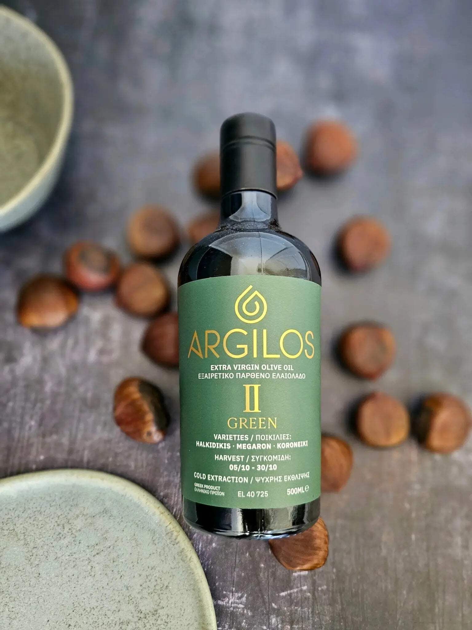 ARGILOS II GREEN Greek Extra Virgin Olive Oil (500ml)