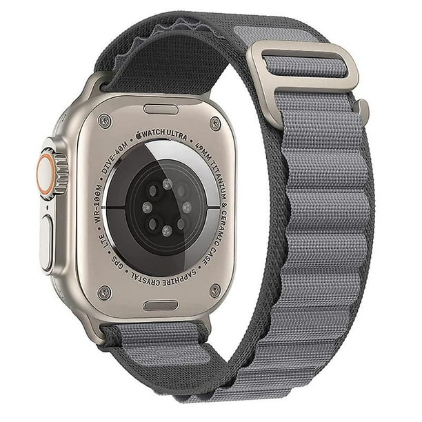 Strap For Alpine Loop Nylon Bracelet Correa Iwatch Series Ultra 8 Se 7 6 3 5 Compatible Apple Watch Strap 42mm 44mm 45mm 49mmdeep gray