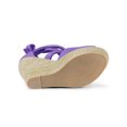 thumbnail image 5 of BLISSFUL STEP Women's Shoes Lace Up Espadrilles Platform Wedge Sandals Purple 6, 5 of 7