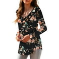 thumbnail image 3 of a.Jesdani Womens Plus Size Long Sleeve Tunic Tops Casual Floral Henley Shirts m-4x, 3 of 8
