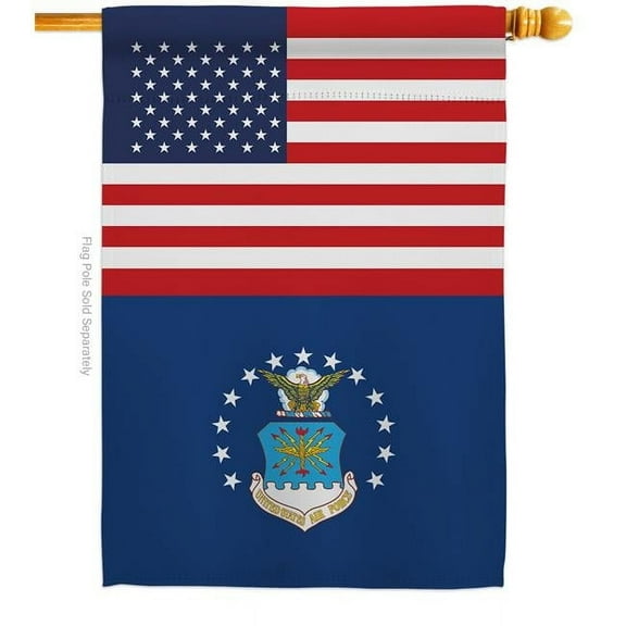 Americana Home & Garden H140717-BO 28 x 40 in. US Air Force House Flag with Armed Forces Double-Sided Decorative Vertical Flags Decoration Banner Garden Yard Gift