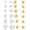 Gold, variant on 14K Gold Plated Pearl Earrings Stud for Women Hypoallergenic Small Stud Earrings Set Cartilage Piercing Bonus Plum Blossom Lightweight Shiny Flat Back Stud Earrings 3-8MM 6 Pairs