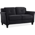 thumbnail image 2 of Bowery Hill Microfiber Loveseat in Black, 2 of 5