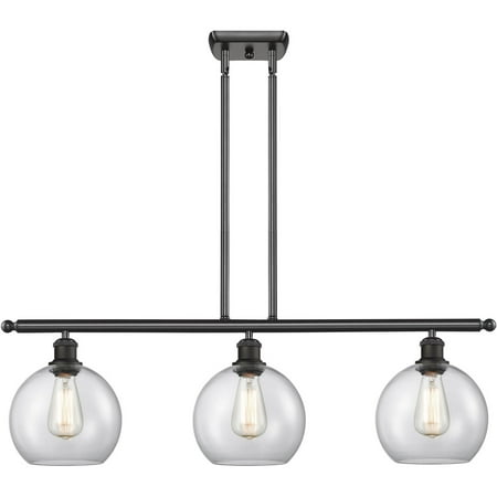 

Matte Black Tone Island Lighting 36 Wide Steel/Cast Brass/Glass Medium Base 3 Light Fixture