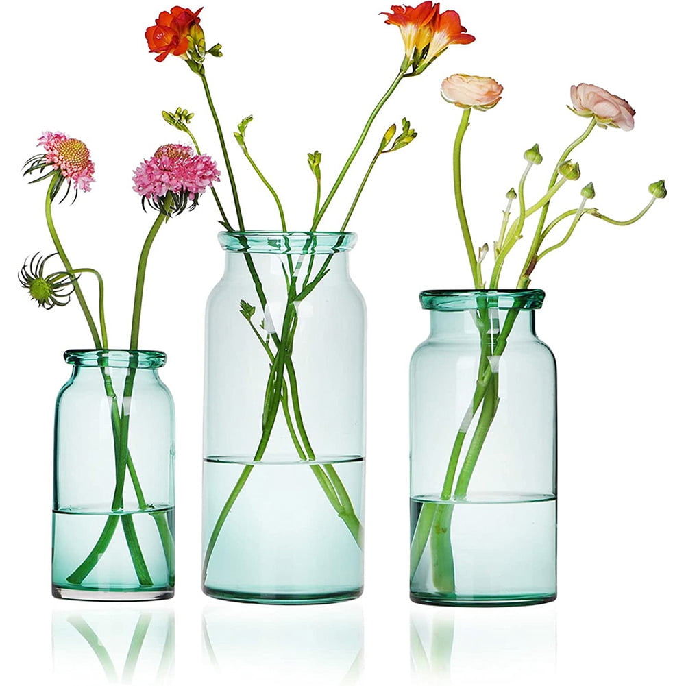 Vase Handblown glass vase Centerpiece Modern farmhouse room decoration