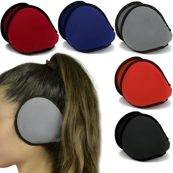 TELOLY Soft Fleece Ear Muff Warmer Winter Basic Polar Fleece Earmuff Grip Wrap Unisex