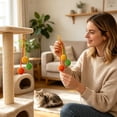 thumbnail image 5 of FEOLGEHLY Hanging Cotton Rope Cat Toy Ball for Teething and Chew Fun, Natural Braid Cat Toy for Indoor Cats, Cage-Mountable Multi-Pet Interactive Toy, Washable Cat Teething Toy (Yellow), 5 of 7