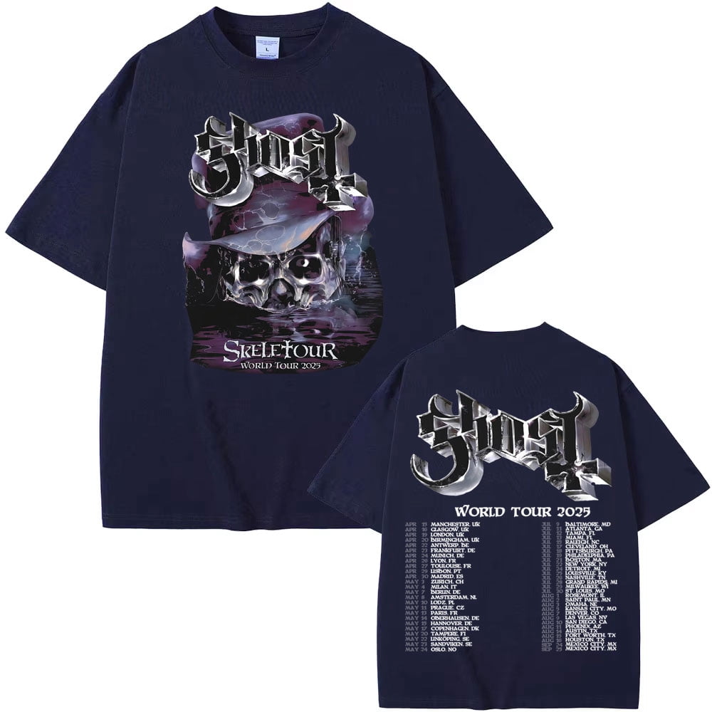 Band Ghost Skeletour World Tour 2025 Graphic T Shirt Men's