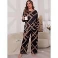 thumbnail image 4 of Cueply Women's Plus Size Pajama Set Long Sleeve Pjs Long Pants Sleepwear Two Piece Loungewear with Pockets, 4 of 7