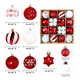 thumbnail image 2 of 44pzas Esferas Navideñas De Plastico Decoración Arbol Navida Xtellar rojo, 2 of 4