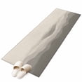 thumbnail image 2 of 2'x6' Rug Runners for Hallways Kitchen, Grey Beige Ombre Non Slip Entryway Beside Floor Carpet Runner, Minimalist Ocean Waves Linen Washable Laundry Room Bedroom Throw Rugs Mat for Family Pet, 2 of 8
