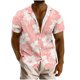 thumbnail image 1 of Camisa Hawaiana para Hombres Imprimir Manga Corta Tropical Casual Camisa de Playa, Divertido Floral Solapa Superior, 1 of 9