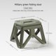 thumbnail image 2 of Escalada Taburete plegable portátil para exteriores, taburete para adultos y niños (verde militar) Ehuebsd Para Estrenar, 2 of 9