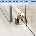 thumbnail image 5 of Hasipu 44-48" W x 76" H Shower Door, Frameless Single Sliding Shower Door with 5/16" (8mm) Crystal Clear Tempered Glass Door Bathroom Enclosure Silve, 5 of 6