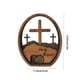 thumbnail image 2 of Escultura de Resurrección de Pascua con forma de cruz de madera con el nombre, 2 of 3