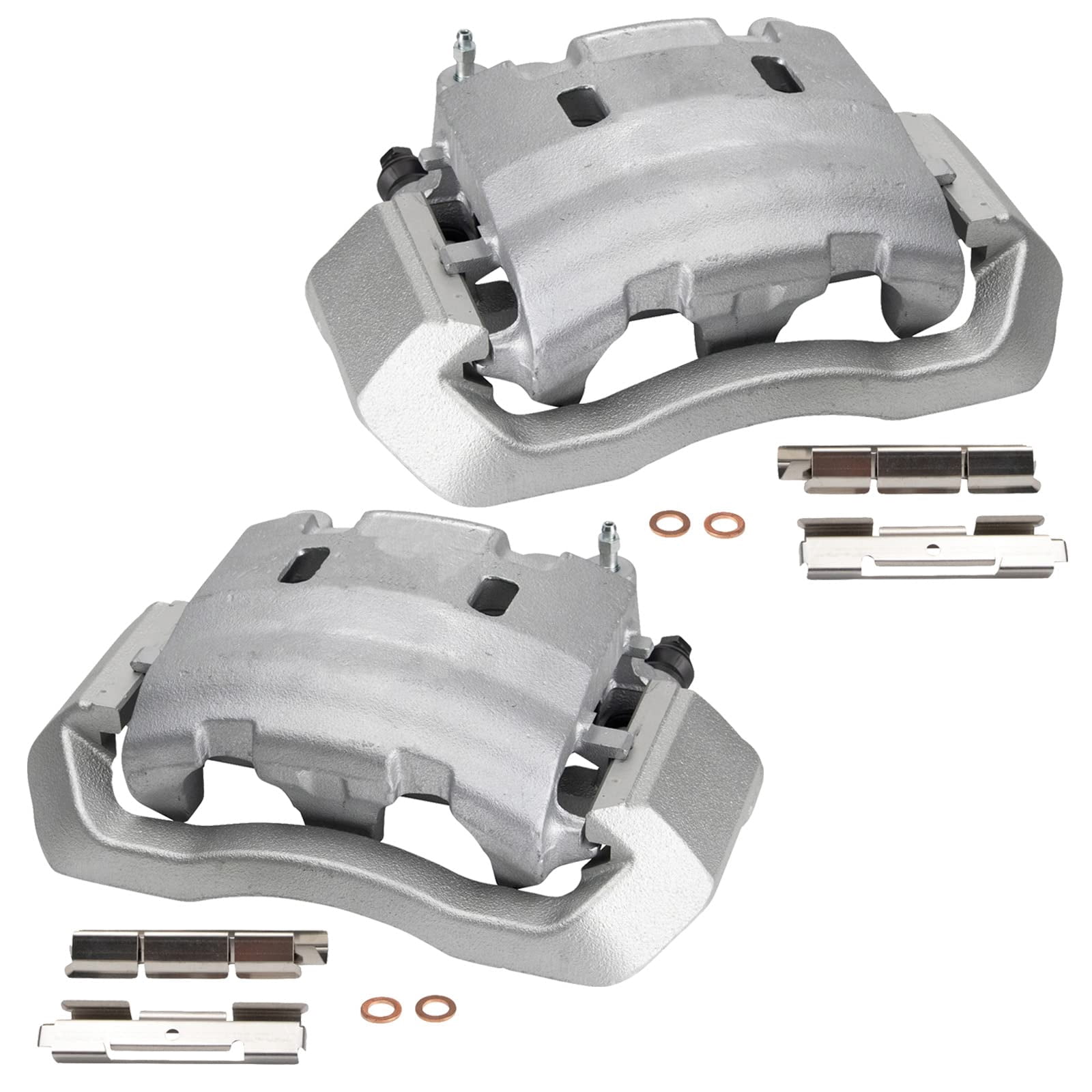 TRQ Driver & Passenger Side Brake Caliper Set Compatible with 2002 Ford E-550 Econoline Super Duty 2003 E-550 Super Duty 1999-2004 F-450 Super Duty F-550 Super Duty 1999-2006 F53
