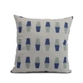 thumbnail image 2 of Simply Daisy, 20 x 20 inch, Bowling Pins, Geometric Print Pillow, Navy Blue, 2 of 2