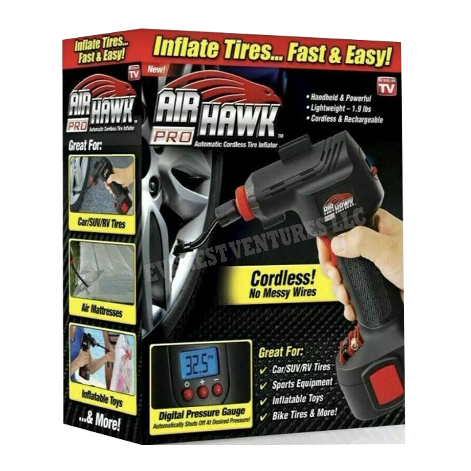 Air Hawk Pro Automatic Cordless Tire 