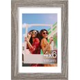 thumbnail image 1 of Vittanly 4x6 Picture Frame, Premium Material with Shatter Resistant Plexiglass, Display Pictures 3.5x5 with Mat or 4x6 without Mat, Photo Frame for Wall or Table Top Display, Rustic Grey, 1 Pack, 1 of 1