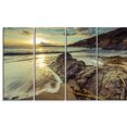 thumbnail image 2 of Sunset at Beach Vintage Style - Modern Seascape Canvas Artwork, 2 of 3