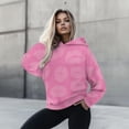thumbnail image 4 of COEQINE Oversized Women's Hoodies Tops Soft Cozy Casual Wear Fashion Long Sleeves Y2K Loose Pullover Sweatshirts Pink Lip Print Printing Lightweight Fall Winter Outfits Clothes, M, 4 of 7