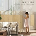 thumbnail image 4 of HOMCOM 5.6ft Folding Room Divider, Freestanding Privacy Screen for Bedroom, 4 of 10