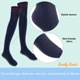 thumbnail image 3 of Lovely Annie Women's 3 Pairs Over Knee High Thigh High Cotton Boot Socks Size 6-9(Navy) 3p1c6, 3 of 8