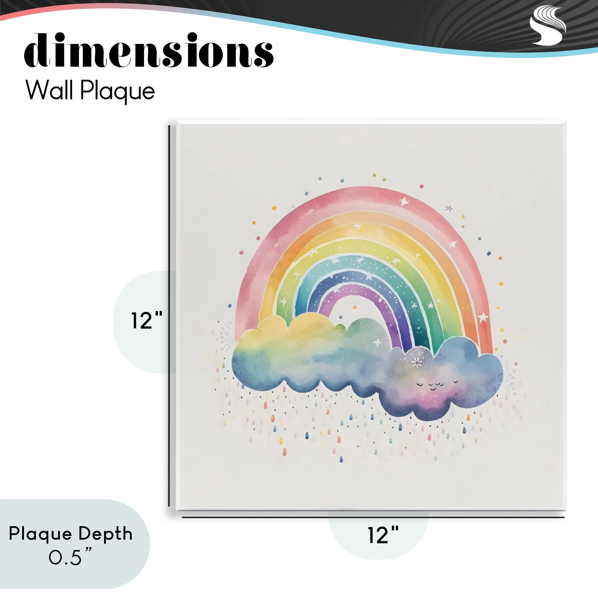 Stupell Industries Bright Boho Rainbow & Stars Wall Plaque Art, design by Creative Studio