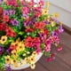 thumbnail image 5 of 8 ramos de flores artificiales flores falsas sin desvanecimiento plantas de plástico falsas, rojo atardecer, 5 of 9