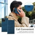 thumbnail image 5 of for iPhone 16 Pro Max Wallet Case Cover, Luxury Wallet Case with Card Holder Magnetic Clasp Kickstand PU Leather Folio Protective Phone Case for iPhone 16 Pro Max, Blue, 5 of 11
